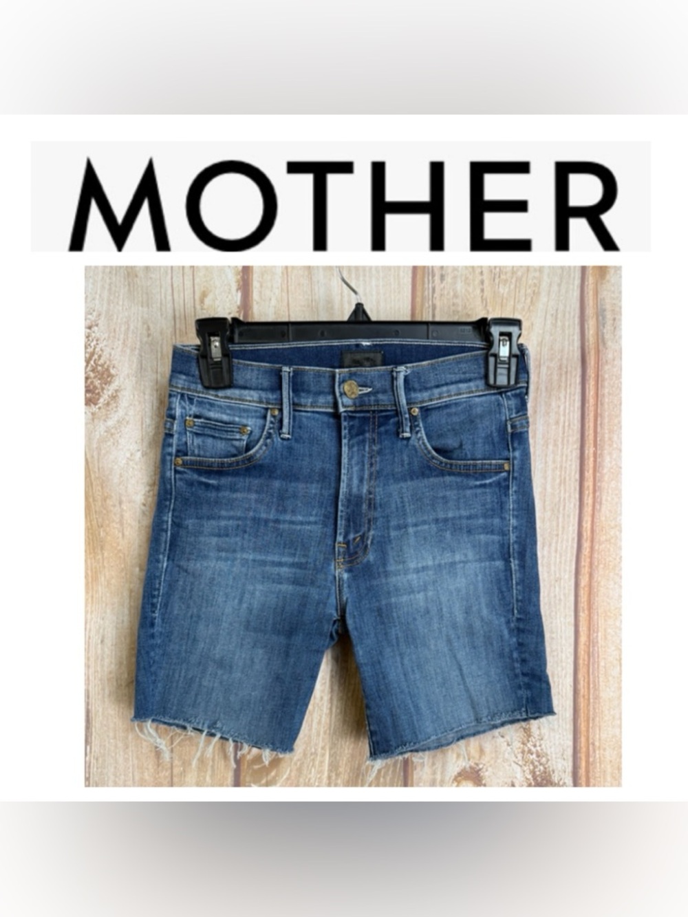 💵MOTHER Insider Short in Not Rough Enough Bermuda Short Frayed Hem Size 24 *Read